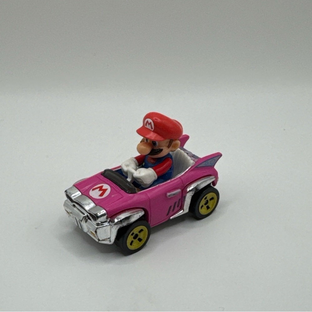 Mario Pink Racer Toy Car with Character Figure